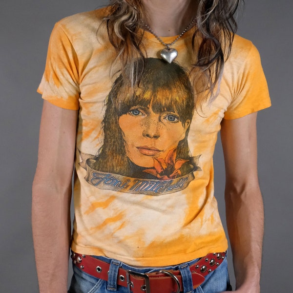 Vtg 60s/70s Joni Mitchell Tie Dyed Tee Size S