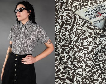 Vtg Pill Print 60s Quaalude Novelty Shirt Size S/M