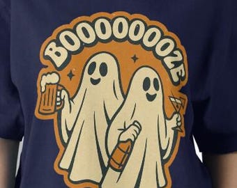 Lustige Halloween-Gespenster ""BOOOOOZE"" Retro PNG | Trinken Spirits Clipart (digitaler Download)