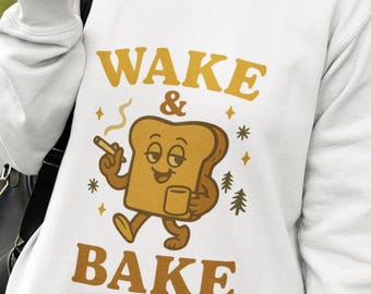 Lustiges Stoner Shirt - Wache und Bake PNG | Lustiges Essen Kunst | Digitaler Download