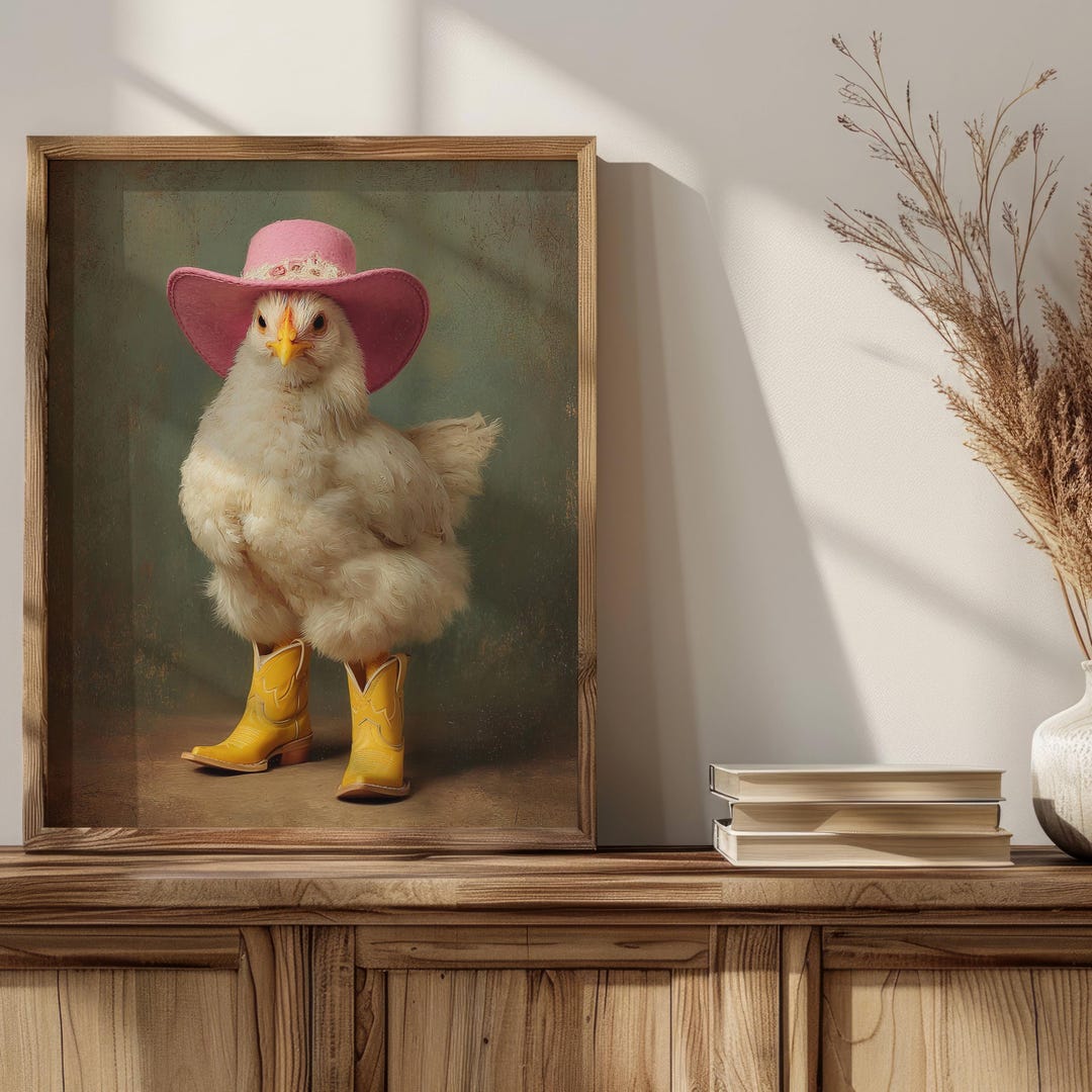 Rustic Chick Cowgirl Chick, Rustic Chicken Wall Art, Farmhouse Decor, Animal Lover ...