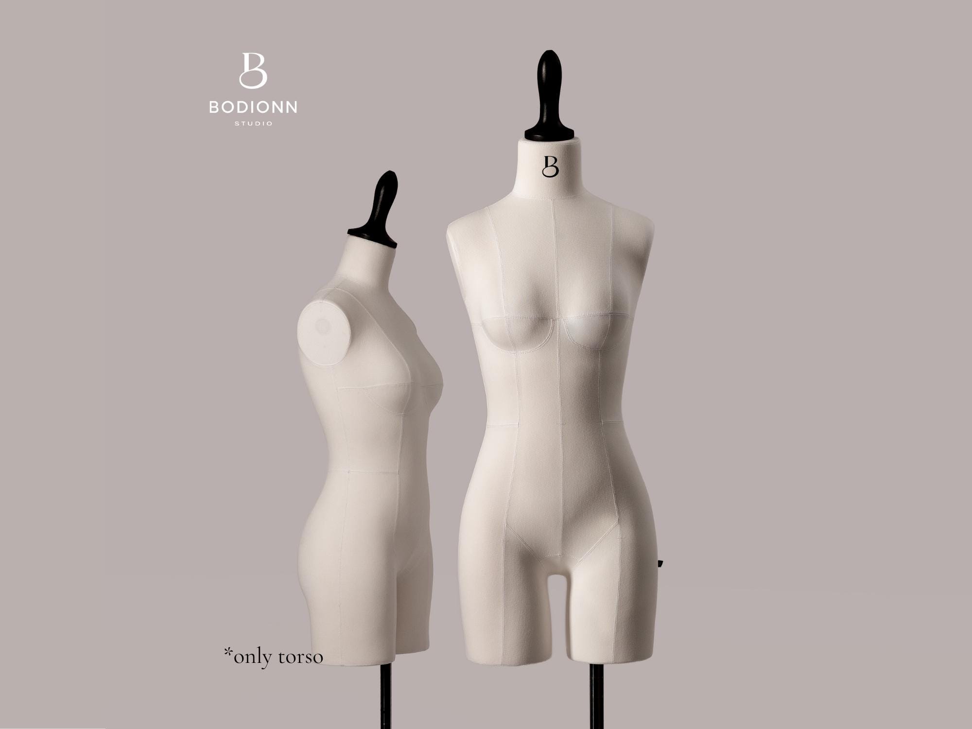 Mannequin De Couture Femme AILANT Taille L/XL - Housse Beige Lavable Avec Corps En Styromousse De Qualité