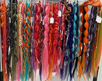 Postizo trenzado personalizado: trenza reutilizable personalizada / Elige colores, luces y estilo / Accesorio para el cabello hecho a medida