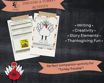 Disguise a Turkey Activity - Companion to "Turkey Trouble" - Thanksgiving Resource