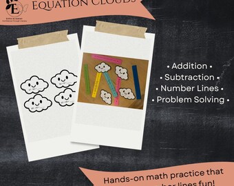 Equation Clouds – Hands-On Number Line Craftivity