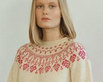 Nordic Knit Sweater Pattern PDF | Fair Isle Pullover | Scandinavian Knitting Pattern | Digital Download