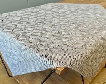 Geometric Texture Blanket Knitting Pattern – PDF Digital Download