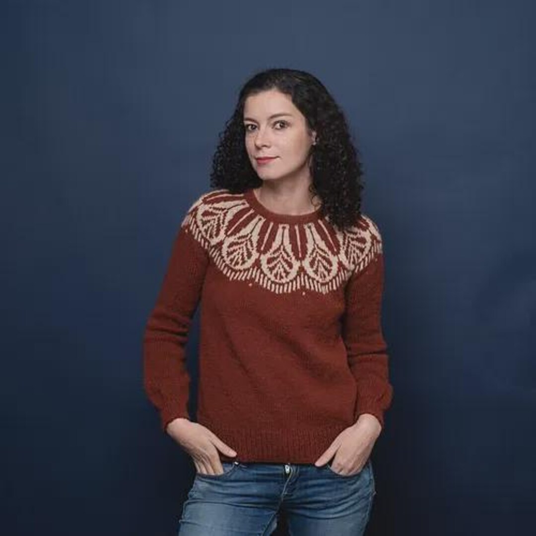 Leaf Yoke Sweater Knitting Pattern – PDF Digital Download - Etsy