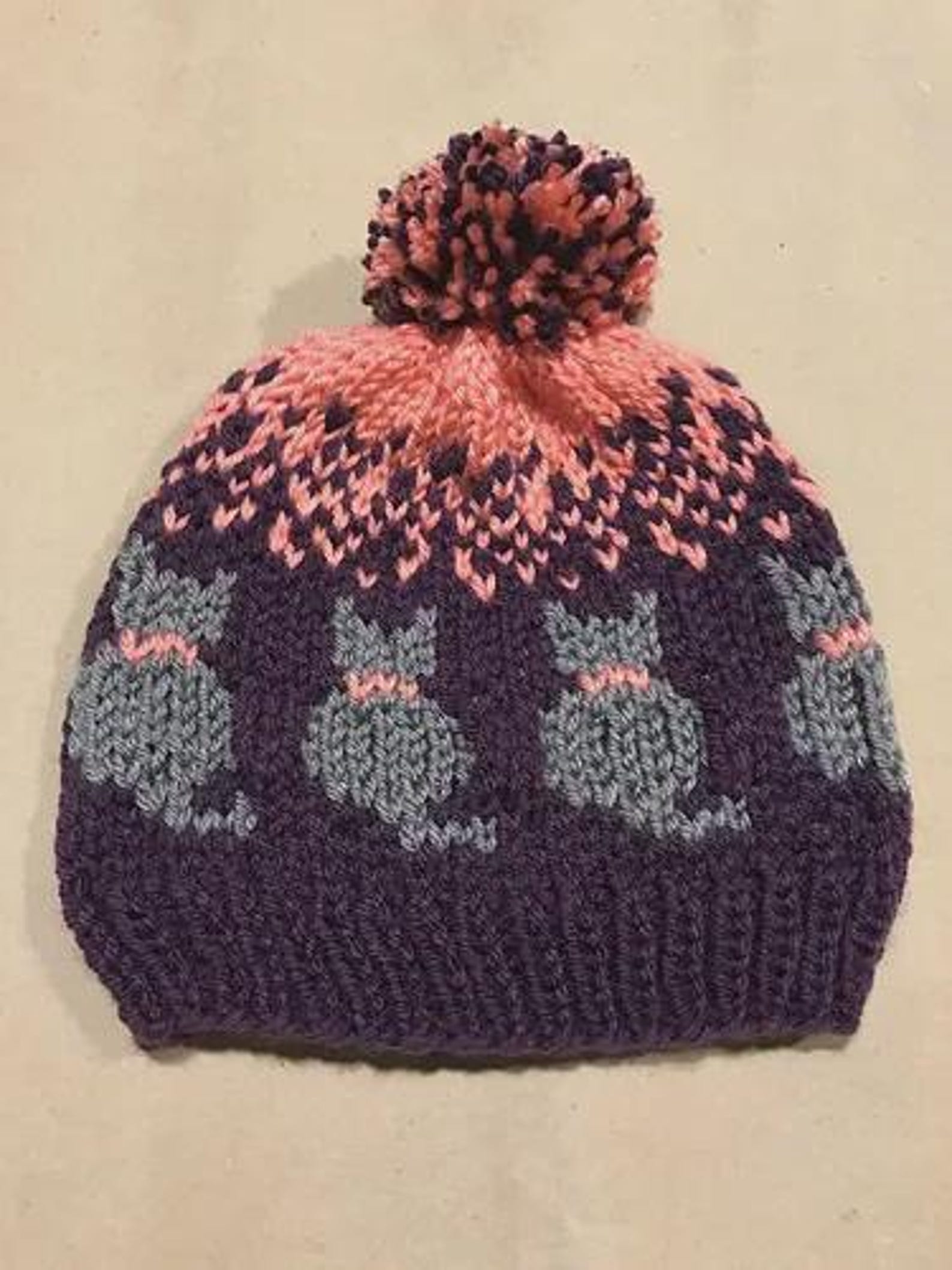 Cat Knitting Pattern - Digital PDF Download | Fair Isle Kitten Beanie ...