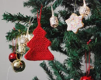Motif d'ornement de sapin de Noël au crochet – Décoration de Noël imprimable DIY PDF