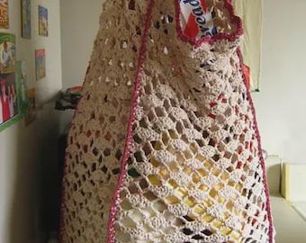 Crochet Market Bag PDF • Mesh Shopper Tote Pattern • Reusable Grocery Bag Tutorial • Instant Download