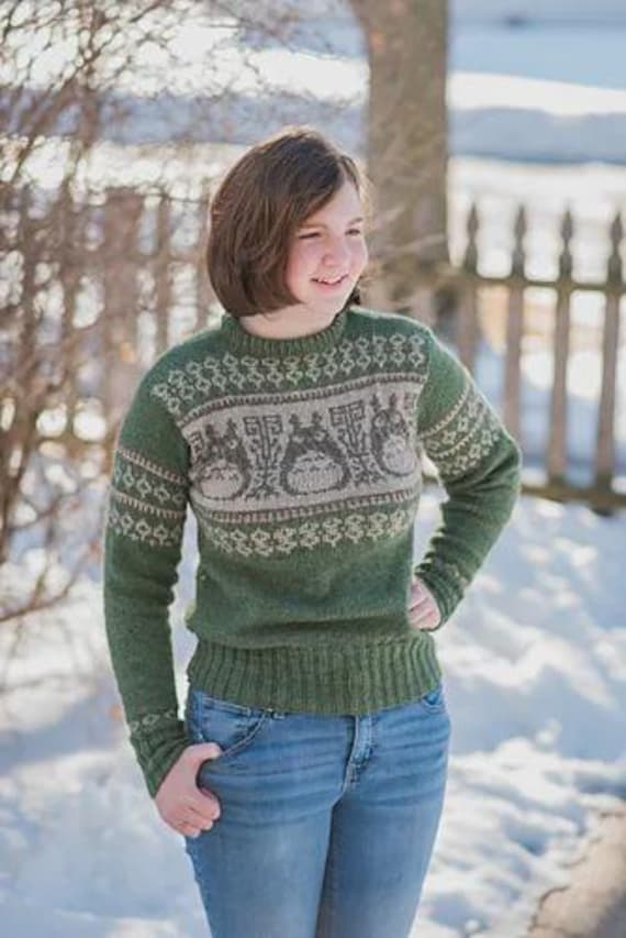 Modèle de tricot de pull en jacquard Forest Fair Isle | Pull nordique PDF | Téléchargement numérique de pull d'hiver