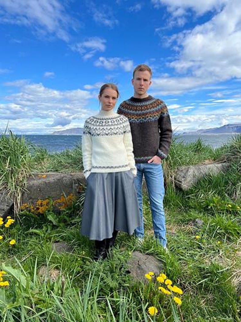 Nordic Yoke Sweater Knitting Pattern – Unisex Icelandic Lopapeysa PDF ...