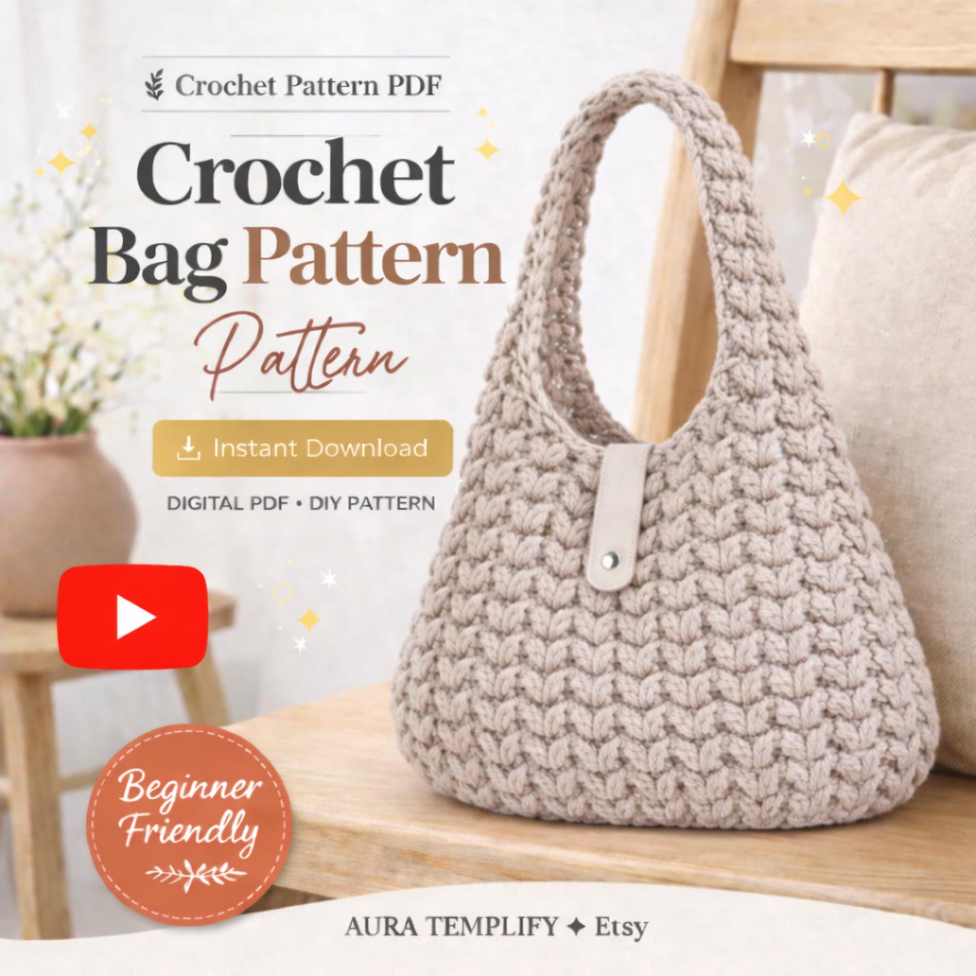 40 Crochet Shoulder Bags with Crossbody Bags, Tote Bags, and Bucket Bags 24 Crochet Cozy Shoulder Bag Beginner Friendly Tutorial