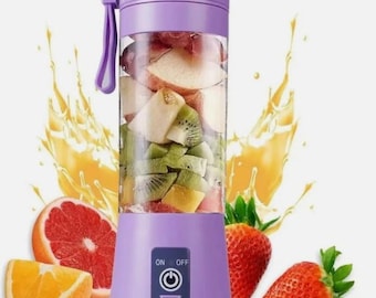 Mini licuadora eléctrica portátil para zumos, batidos y zumos de frutas, 380 ml.