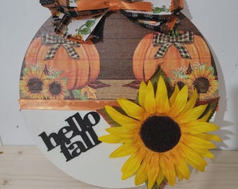 Hello fall door hanger.