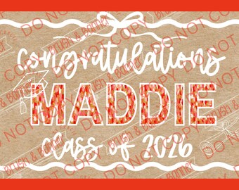 Editable Graduation Banner Template | 35x60 Canva Design (Digital Download)