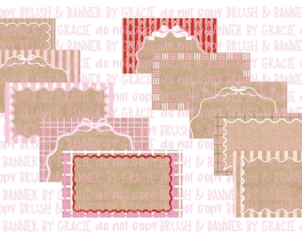 Banner Border Bundle-Vorlage | Bearbeitbare Leinwandrahmen | 35x60 | Digitaler Download | 20+ Rahmen