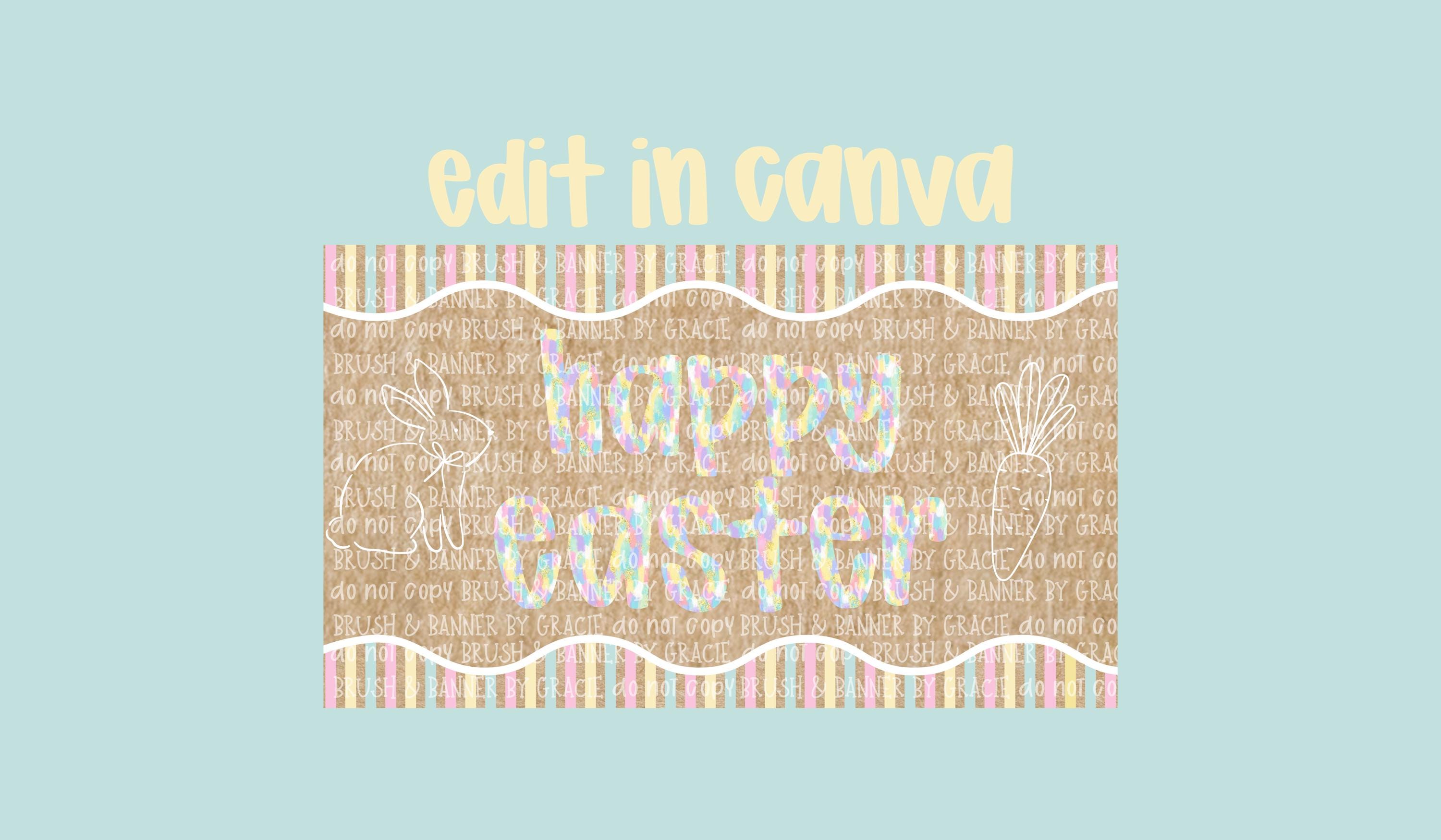 Easter Banner Template | Editable Canva Banner | 35x60 Digital Download ...