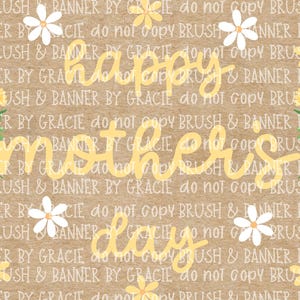 Muttertag Banner Vorlage | Bearbeitbares Canva Banner | 35x60 | Blumenmotiv | Digitaler Download Bild 2