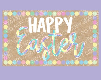 Plantilla de banner / Banner editable de Canva / 35x60 / Tema de Pascua / Descarga digital