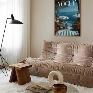 Vogue Mediterranean Poolside Poster | Retro Seaside Resort Wall Art | Coastal Chic Home Decor | Luxury Summer Print