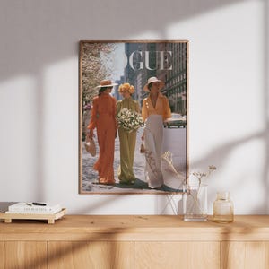 Vintage Fashion Poster,1970s Street Style Print,NYC Editorial Fashion Decor,Old Money Aesthetic