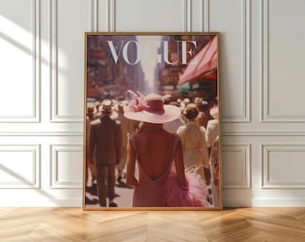 Stampa di moda vintage, arte murale retrò da ragazza glamour, arredamento chic per la camera da letto