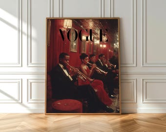 Vintage Jazz Club Poster, New York Nightlife Wall Art, Retro Speakeasy Print