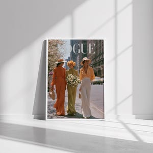 Vintage Fashion Poster,1970s Street Style Print,NYC Editorial Fashion Decor,Old Money Aesthetic