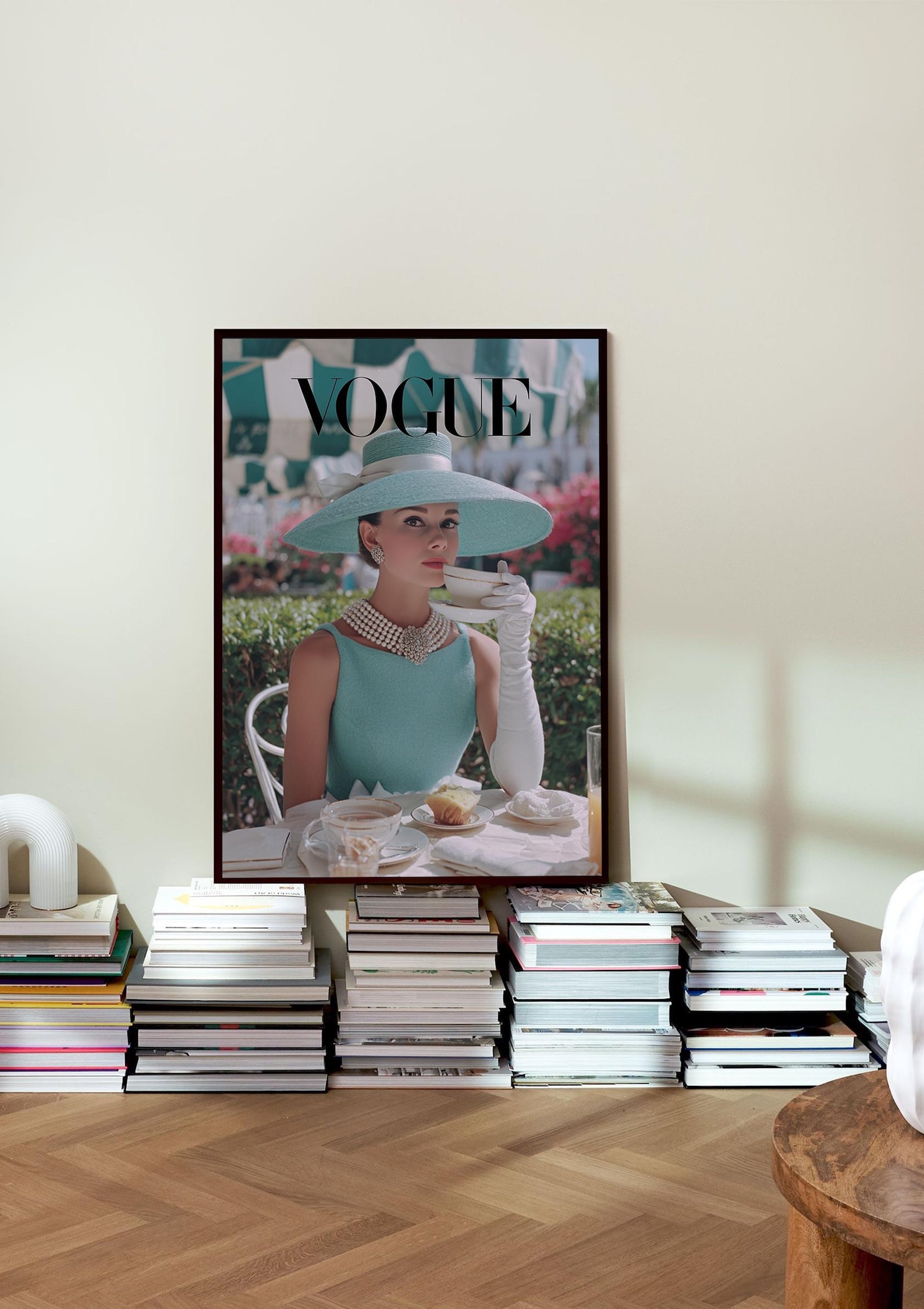 Vintage Audrey Hepburn Poster, Retro Fashion Wall Art, Classic ...