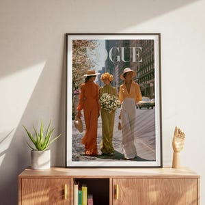 Vintage Fashion Poster,1970s Street Style Print,NYC Editorial Fashion Decor,Old Money Aesthetic