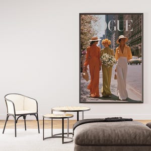 Vintage Fashion Poster,1970s Street Style Print,NYC Editorial Fashion Decor,Old Money Aesthetic