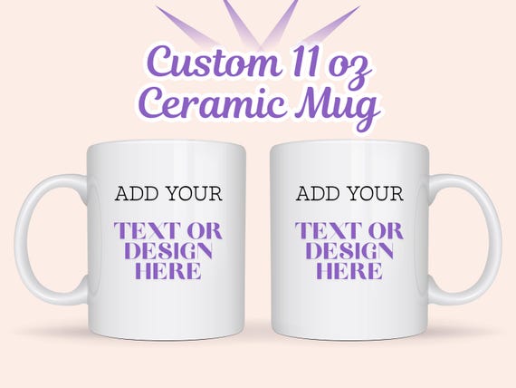 Custom Photo Coffee Mug - Personalized 11oz Ceramic Mug