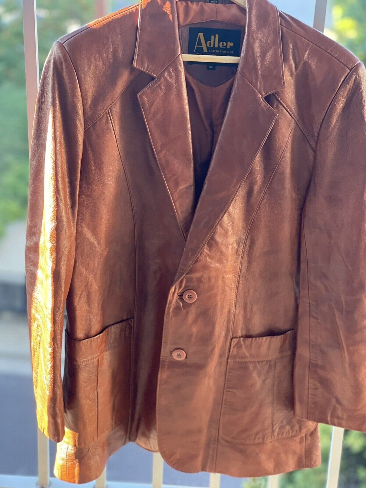 Adler leather coat deals