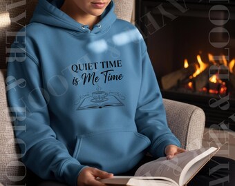 Quiet Time is Me Time Hoodie | Reading Book Illustration