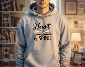 Felpa con cappuccio con cuore e colonna vertebrale / Felpa con stampa anatomica / Regalo per studenti di medicina / Maglione con stampa di anatomia umana per medici e infermieri
