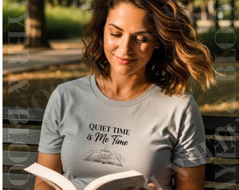 Quiet Time is Me Time T-shirt | Reading Journal Graphic Tee for Book Lovers, Cozy Literary Shirt