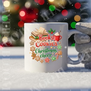 Hot Cocoa Cookies Christmas Mug | Holiday Cocoa and Gingerbread Design