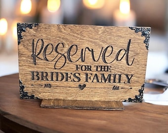 Wedding Table Signs – Wooden Reception Decor – Rustic Centerpiece Sign
