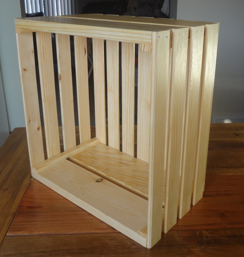 Crate Box Crate Shelving Crate Shelf Unfinished Wooden Etsy