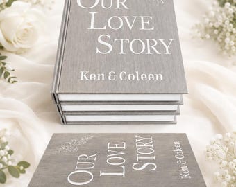 Personalized Decorative Wooden Wedding Books, Engraved Set of 3 with Names and Dates