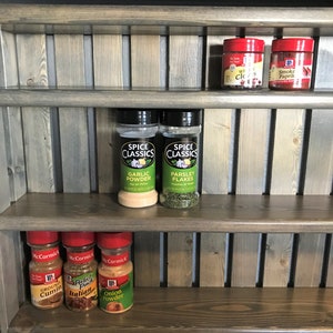 Spice Storage, Spice Rack, Wooden Crate, Under Cabinet Storage, Shelving for Spices Bild 6