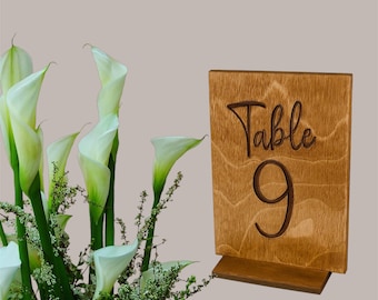 Wood Table Numbers | Rustic Wedding Signs | Reception Decor | Country Event Sign