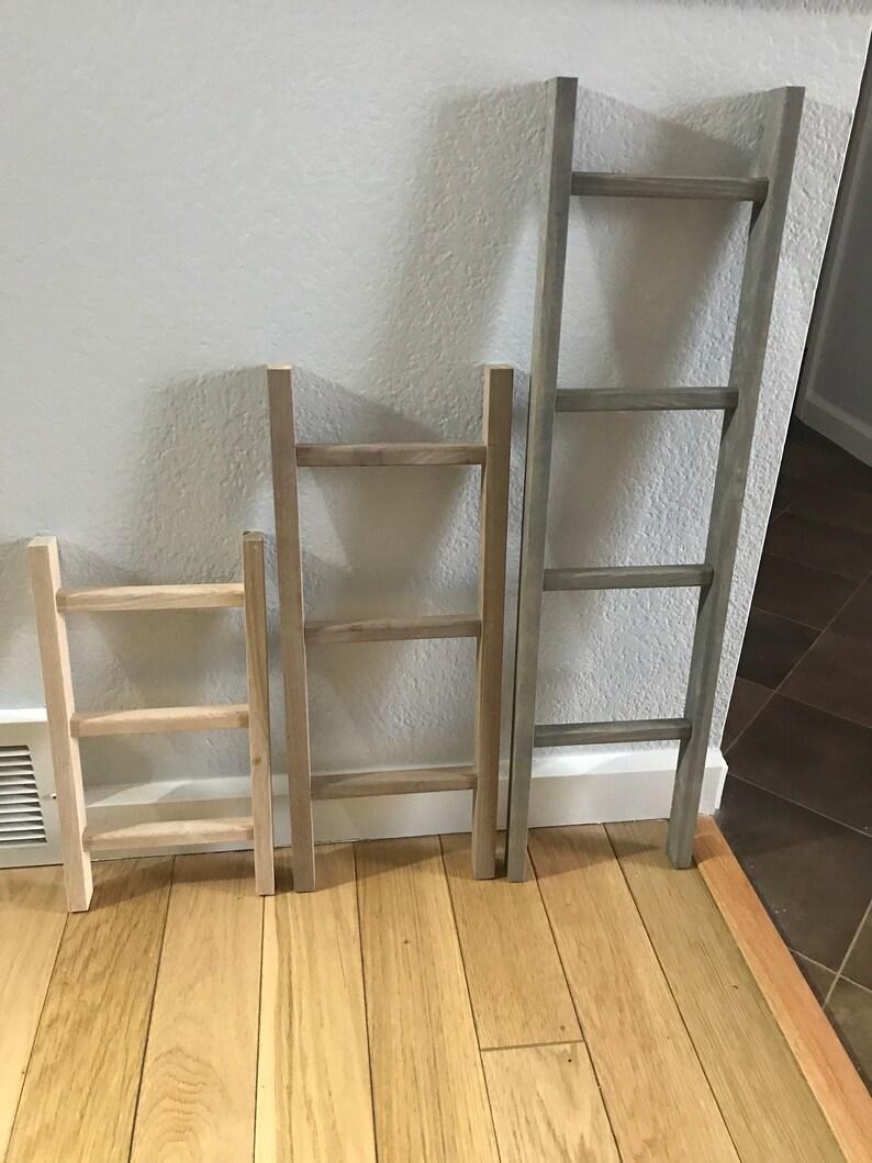 Wood Ladder Decor' Farmhouse Decorating' Small Wall Etsy