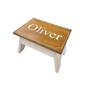 Engraved Wooden Step Stool – Personalized Kids Stool – Toddler Step for Bathroom - Wooden Gift - Bathroom Helper - Custom Name