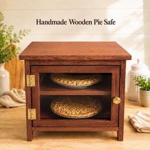 Pie Safe/Cabinet for Pies| Couples Wedding Gift | Farmhouse Pie Keeper | Plate Holder or Organizer | Mr and Mrs Gift