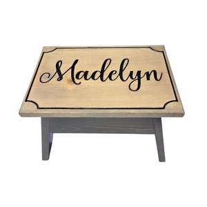 Engraved Wooden Step Stool – Personalized Stool - Bathroom Helper for Kids - Farmhouse Decor - Kids Gift - Toddler or Nursery