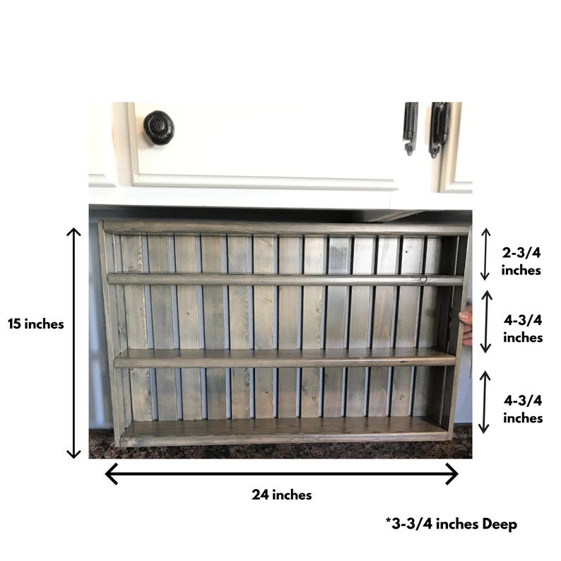 Spice Storage, Spice Rack, Wooden Crate, Under Cabinet Storage, Shelving for Spices Bild 2