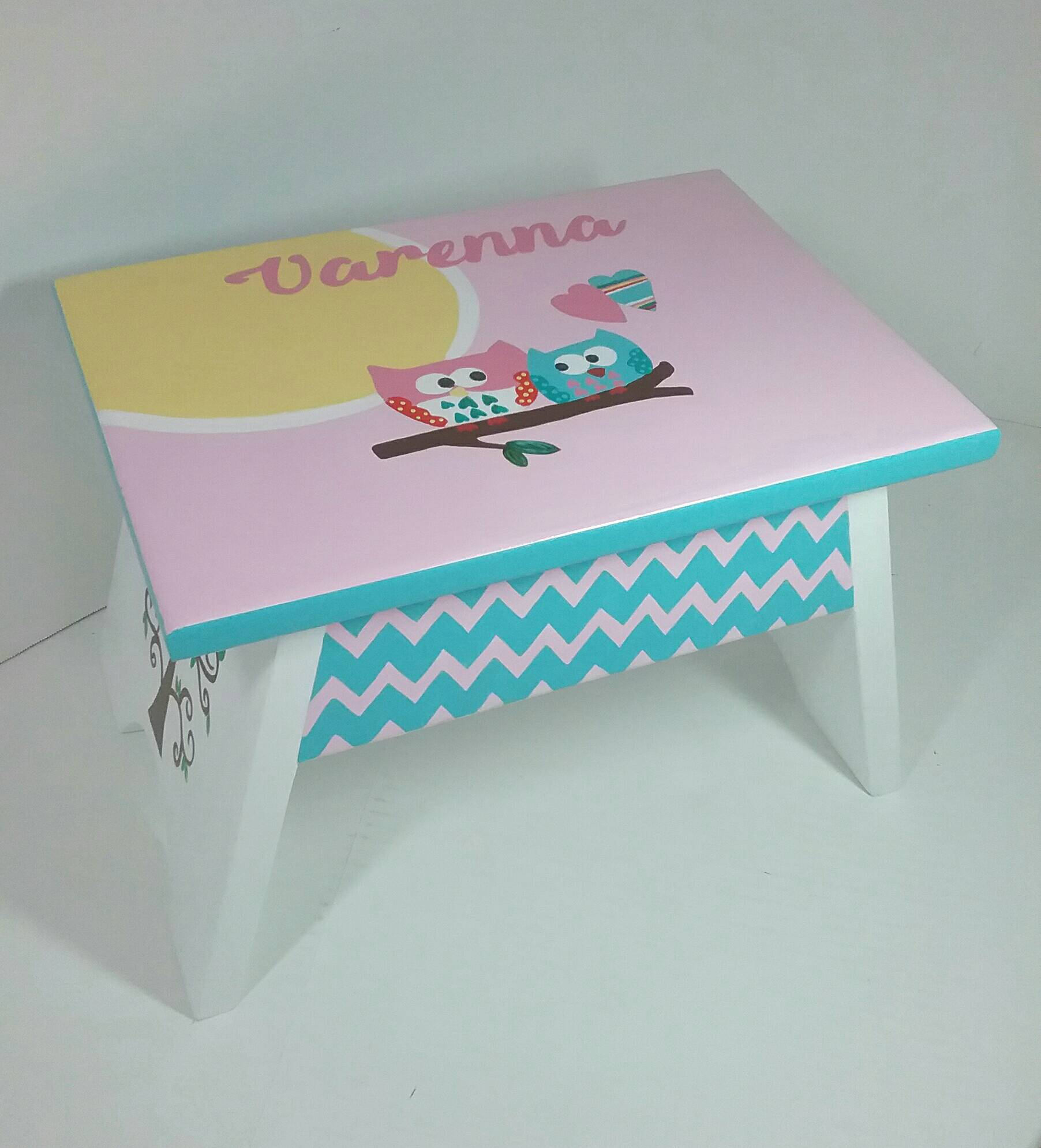 Kids Step Stool Nursery Step Stool Owl Decor Toddler Etsy